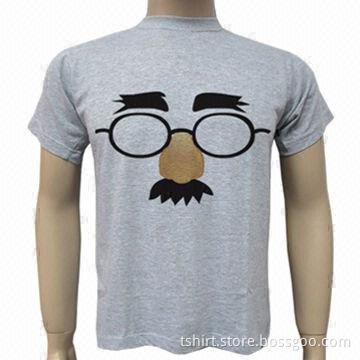 Men t-shirt with printings, short sleeved